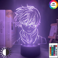 Anime My Hero Academia Shoto Todoroki Face Design Led Night Light Lamp for Kids Child Boys Bedroom Decor Acrylic Table Lamp Gift