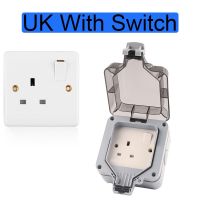 【CW】 IP66 Waterproof Outdoor Wall Switch Socket Power Plug Socket For Workshop Home Garden 13A Outlet Grounded AC 250V UK Standard