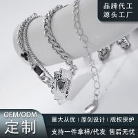 [COD] design poker necklace womens all-match light luxury high-end hip-hop hot girl stacked clavicle chain customization