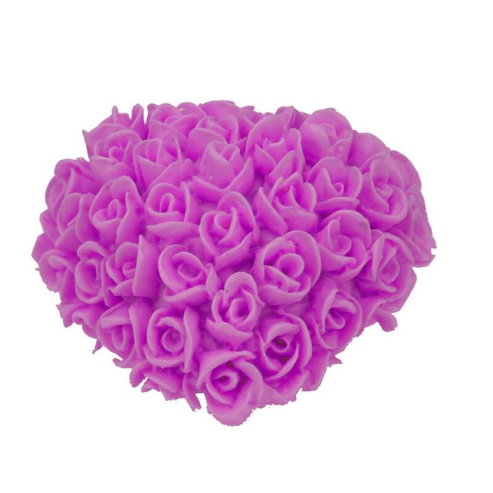 แม่พิมพ์สบู่ซิลิโคนรูปหัวใจน่ารักรูปดอกกุหลาบ-diy-3d-ทำสบู่โฟมเครื่องมือแม่พิมพ์แต่งหน้าเค้กแฮนด์เมด