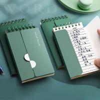 《   CYUCHEN KK 》4Pcs Right Point Small Portable To Do List Mini Journal Notebook Travellers Notebook School Student Planner Spiral Motepad