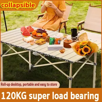 Ledeak Portable Camping Table, Small Ultralight Folding Table with Aluminum  Table Top and Carry Bag, Easy to Carry, Perfect for Outdoor, Picnic, BBQ