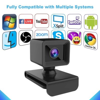 ZZOOI Portable Noise Canceling Microphone Live Conference Ip Camera High-accurate Usb Web Cam Camera For Computer Pc Laptop Desktop