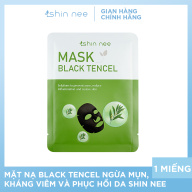 Mặt nạ Black Tencel ngừa mụn, kháng viêm và phục hồi da Shin Nee 1 miếng thumbnail