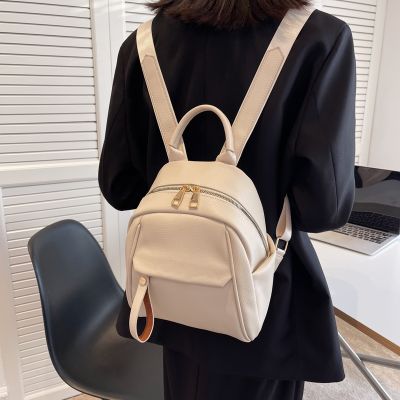 【CC】 Women  39;s Small Pu Leather New Large Capacity Color School Female Rucksack Mochilas
