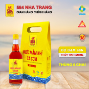 Thùng 6 Chai Nước Mắm Nhỉ 584 Nha Trang - 60 Độ Đạm - Chai Thủy Tinh 510ml