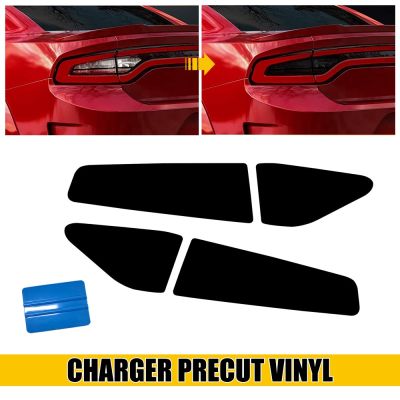 For Dodge Charger 2015 2016 2017 2018 2019 2020 2021 2022 Car Rear Tail Light Sticker Films Smoked Vinyl Precut Tint Overlay