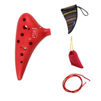 M MBAT 1PC 12 Hole Alto C Ocarina Vessel Flute ABS Material Sweet Potato Shape with 2 Protective Bags Musical Gift for Beginners