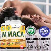 XEMENRY - ราก Maca อินทรีย์ดำ, แดง, เหลือง 1900 มก. ต่อการให้บริการ - 60/120 แคปซูลมังสวิรัติราก Maca เปรู