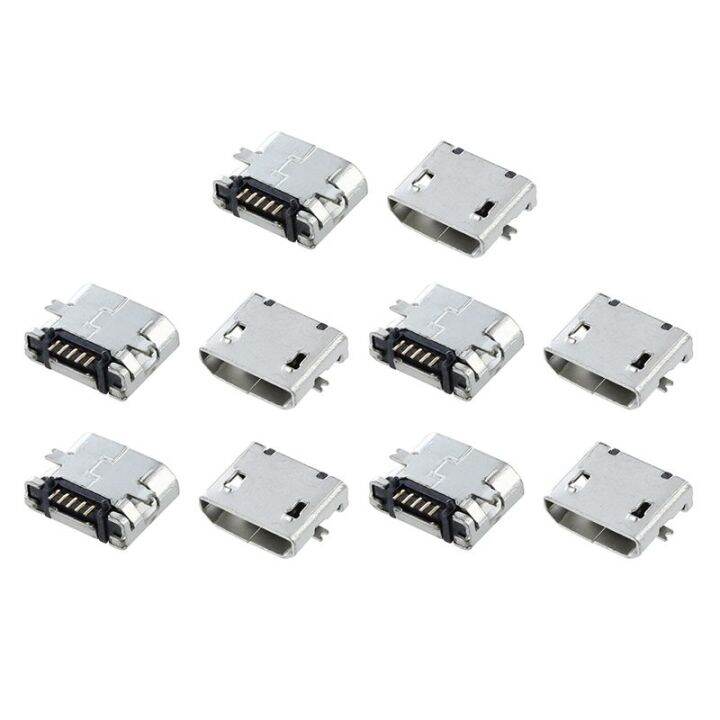 10 Pcs Spare Parts Type B Micro USB Female Jack Connector Port Socket ...