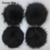 5pcs Lot DIY 14-15cm Red Black White Grey Raccoon Fur Pom Poms Fur Balls For Beanies Hat Cap Slipper Shoes Real Fur Pompoms