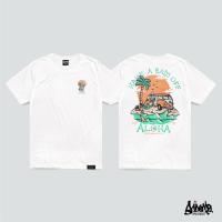 Just Say Bad ® เสื้อยืด รุ่น Aloha สีขาว ( ลิขสิทธิ์แท้ ) แขนสั้น แนวสตรีท เสื้อยืดผู้ชาย หญิง M L XL 2XL TS URHD