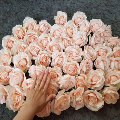 [AYIQ Flower Shop] 7ชิ้นขนาดใหญ่ประดิษฐ์ดอกกุหลาบหัวผ้าไหมดอกไม้ผนังฟลอเรสพื้นหลัง DIY ถนน Led ฉากหลังตกแต่งงานแต่งงานกุหลาบดอกไม้