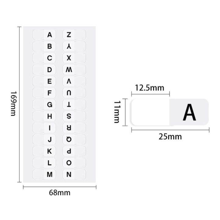 enddiiyu-ตัวอักษรตัวอักษรตัวอักษร-แท็บเหนียว-a-z-สีขาวขาว-เครื่องหมายหน้ากระดาษ-ของใหม่-กาวในตัว-แท็บหนังสือ-พจนานุกรมแบบสอด