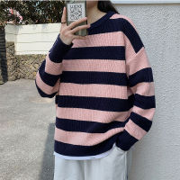 LEGIBLE Autumn Winter Sweater Women Casual Woman Sweater Pullovers Striped Jumper Warm Teen Gril Green Striped Sweaters