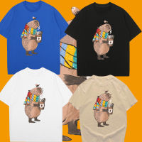 【พร้อมสำหรับการจัดส่ง】เสื้อ คาปิบาร่าน่ารักๆ ผ้า Cotton 100 % capybara shirt women tshirt