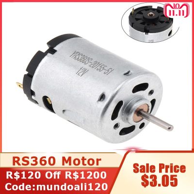 RS360 12V 12000RPM DC Motor High Speed Carbon Brush Micro Motor for DIY Toys Hair Dryer Electric Fans Electric Motors