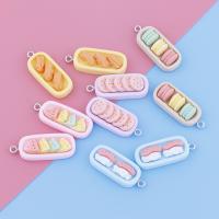 10pcs Resin Macaron Cookies Food Charms Pendant for Necklace Bracelet Earring Diy Jewelry Making Accessories Keychain Findings