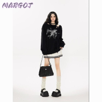 Margot Fashion เสื้อฮู้ด เสื้อแขนยาวอบอุ่น หลวมและสบาย สบาย ทันสมัย ล้ำสมัย วินเทจ WWY23912AR 41Z231010