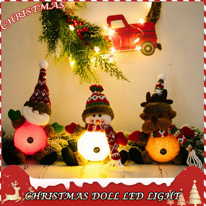 Dreamly House- Christmas búp bê đèn LED Santa Claus Snowman Elk ...