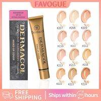 Favogue คอนซีลเลอร์รองพื้น14สีที่ครอบเครื่องสำอางค์กันน้ำได้รองพื้น DERMACOLL