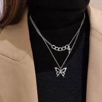 13 Styles Vintage Silver Color Butterfly Heart Choker Necklaces for Women Hiphop Girls Pendant Chain Collier Femme Trend Jewelry