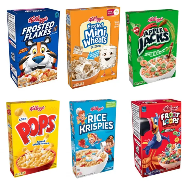 Frosted Flakes Frosted Wheats Apple Jacks Corn pops Rice Crispies Froot ...