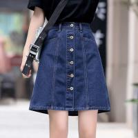 COD jfdss 2022 Denim Skirt plus size Woman Half length Short Skirt Women High waist A-line Denim Skirt shorts