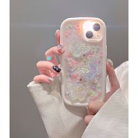 Shinging Butterfly Color Polka Dot Epoxy Phone Case For iPhone 14 Pro Max Shockproof Bumper Cover For iPhone 13 12 11 ProMax