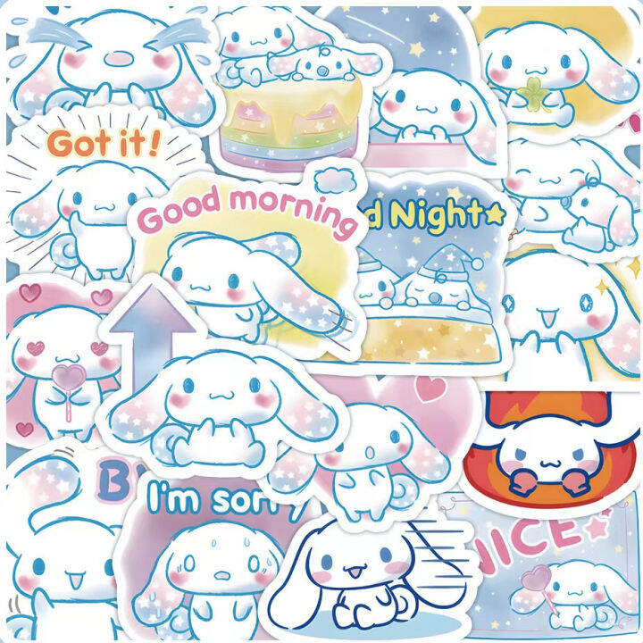 【128pcs】Cinnamoroll Sticker Sanrio Cinnamon Cute Waterproof Stickers ...