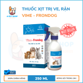Thuốc xịt diệt ve chó mèo VIME FRONDOG 250 ml Vemedim - Thuốc diệt ve rận bọ chét cho chó mèo a pet shop