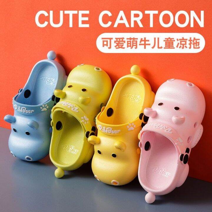 2023-new-fashion-version-childrens-sandals-and-slippers-summer-soft-bottom-non-slip-kids-boys-and-girls-anti-collision-breathable-hole-shoes-big-and-small-childrens-indoor-baotou-shoes