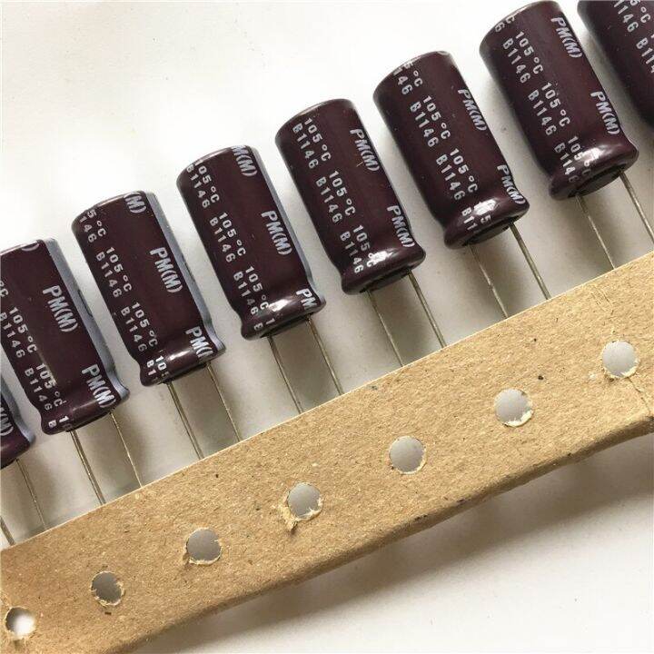 10pcs-56uf-100v-nichicon-pm-series-10x20mm-super-low-impedance-long-life-100v56uf-aluminum-electrolytic-capacitor