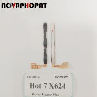 Novaphopat สำหรับ Infinix Hot 7 X624 / Smart 2 HD X609 X609B ปุ่มเปิดปิดที่ปรับเสียงขึ้นลงปุ่มเปิด/ปิดสายเคเบิลงอได้