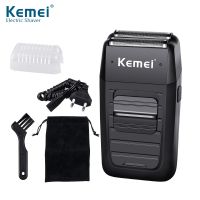 【DT】 hot  Kemei Electric Shavers for Men Rechargeable Cordless Twin Blade Reciprocating Beard Razor Face Care Strong Trimmer KM-1102