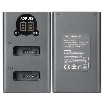 เครื่องชาร์จ NB-13L AOPULY แบตเตอรี่ NB13L 13L NB ที่ชาร์จสำหรับแคนนอน USB LCD PowerShot G5 X G5X G7 X G7X G9 X G9X แบตเตอรี่กล้องดิจิตอล Yuebian