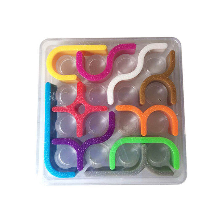 new-arrival-creative-diy-colorful-crazy-curves-3d-puzzle-inligent-game-release-toys-for-kids