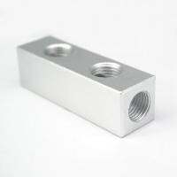 QDLJ-1/4" Bsp 20*20mm 2 Way 5 Port Pneumatic Solid Aluminum Quick Connector Manifold Block Splitter Hose Plug Socket Base