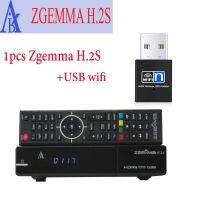 H.2S H.2S Wi-Fi พร้อม USB USB,มาพร้อมปลั๊กไวไฟแบบ US Plug (ของแท้) DVB-S2เครื่องรับสัญญาณทีวีดาวเทียม H.2S ZGEMMA + DVB-S2จูนเนอร์แฝด Enigma 2ลินุกซ์ตัวรับสัญญาณทีวีโลกทำงานเร็วที่สุด