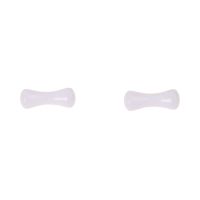 Pair of Solid Saddle Ear Plugs /Tunnel Gauges Earlet Eyelet Piercing Jewelry Size / Thickness:8gauge (3mm) Color:White