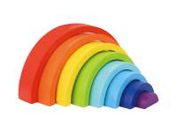 Tooky Toy-Rainbow Stacker-บล็อคไม้เสริมพัฒนาการลายสายรุ้ง