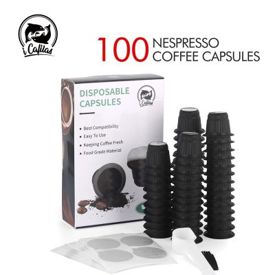 ❀ icafilas for Nespresso Coffee Capsule with Foils Lid Espresso Disposable Filter Pod Aluminum Foils Cover Kitchen Coffee Mahicne