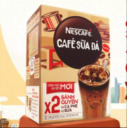 Cà Phê Sữa Đá Nescafe Nestle 3in1 công thức mới x2 sánh quyện hộp 10 gói x