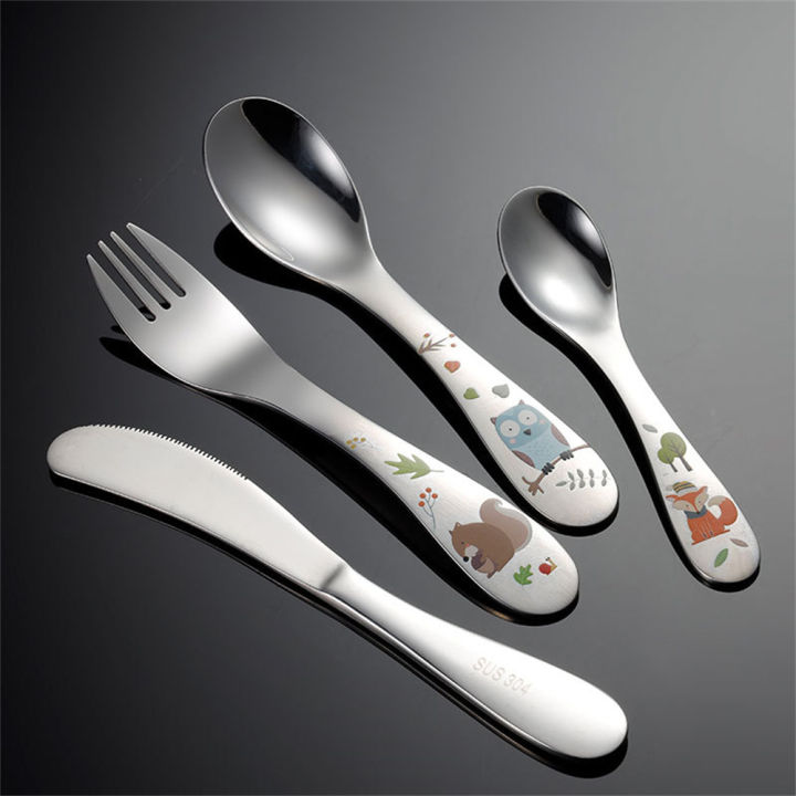 eco-friendly-spoon-baby-kitchen-supplies-flatware-cute-safe-fork-stainless-steel-kids-cutlery-carving