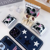 Mp เคสโทรศัพท์ Set case สำหรับ iPhone+AirPods case เคสยีนส์กระต่ายหมายจันทร์, ดวงดาว เคสผ้า เคสไอโฟน x-14plus,14Pro,14Promax เคสสวยๆ ส่งฟรี