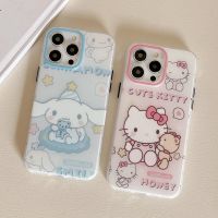 เคสโทรศัพท์นิ่มกันกระแทกลายการ์ตูน Hello Kitty Cinnamoroll สำหรับ iPhone 14 Pro Max Case 14 Pro 14 Plus Hello Kitty Cinnamoroll ฝาหลังโทรศัพท์แบบนิ่มสำหรับ iPhone 13 Pro Max เคสโทรศัพท์ S 12 Pro Max 11 Hello Kitty เคสห่อหุ้ม