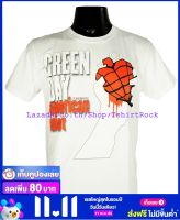 เสื้อวง GREEN DAY กรีนเดย์ ไซส์ยุโรป เสื้อยืดสีขาว วงดนตรีร็อค เสื้อร็อค  GDY8125 ส่งจาก กทม.