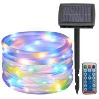 8-Types Solar Light 200 Led,Waterproof with Remote Control Rope Tube Led Light for Courtyards Festivals