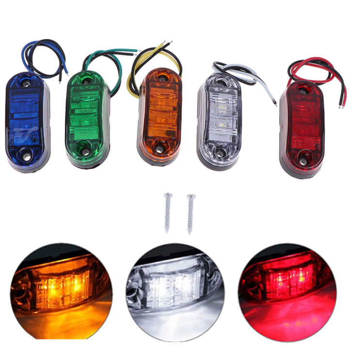 เฟยตง-ขายดี-lampu-caravan-รถพ่วงรถบรรทุกแผ่นเรืองแสงด้านเครื่องหมาย2led-1ชิ้น