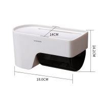 GURET Waterproof Tissue Box With Gabage Bag Organizer Multifunction Roll Paper Dispenser Punch-free Toilet Bathroom Accessories